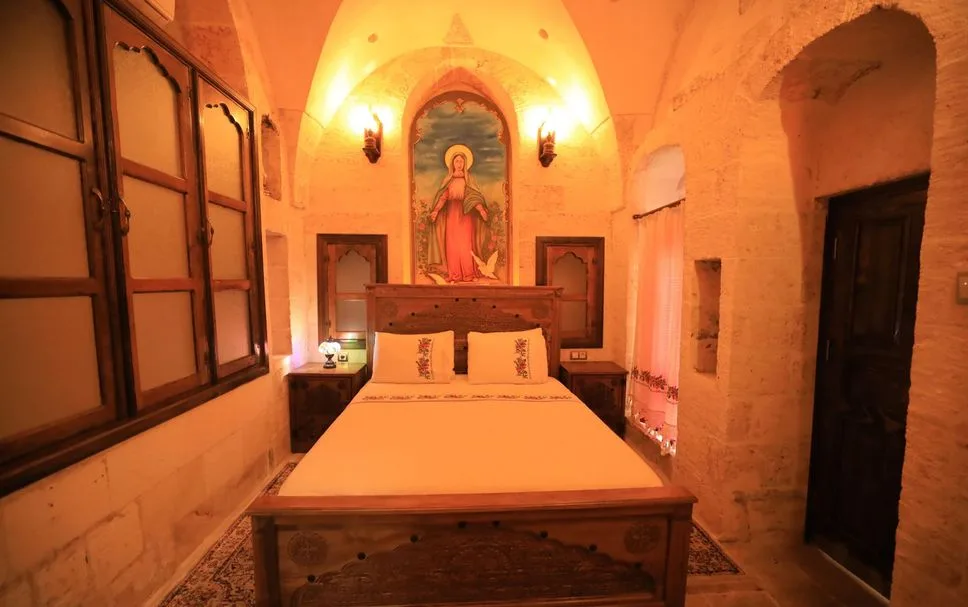 Şanlıurfa taş mimarili butik otel odası